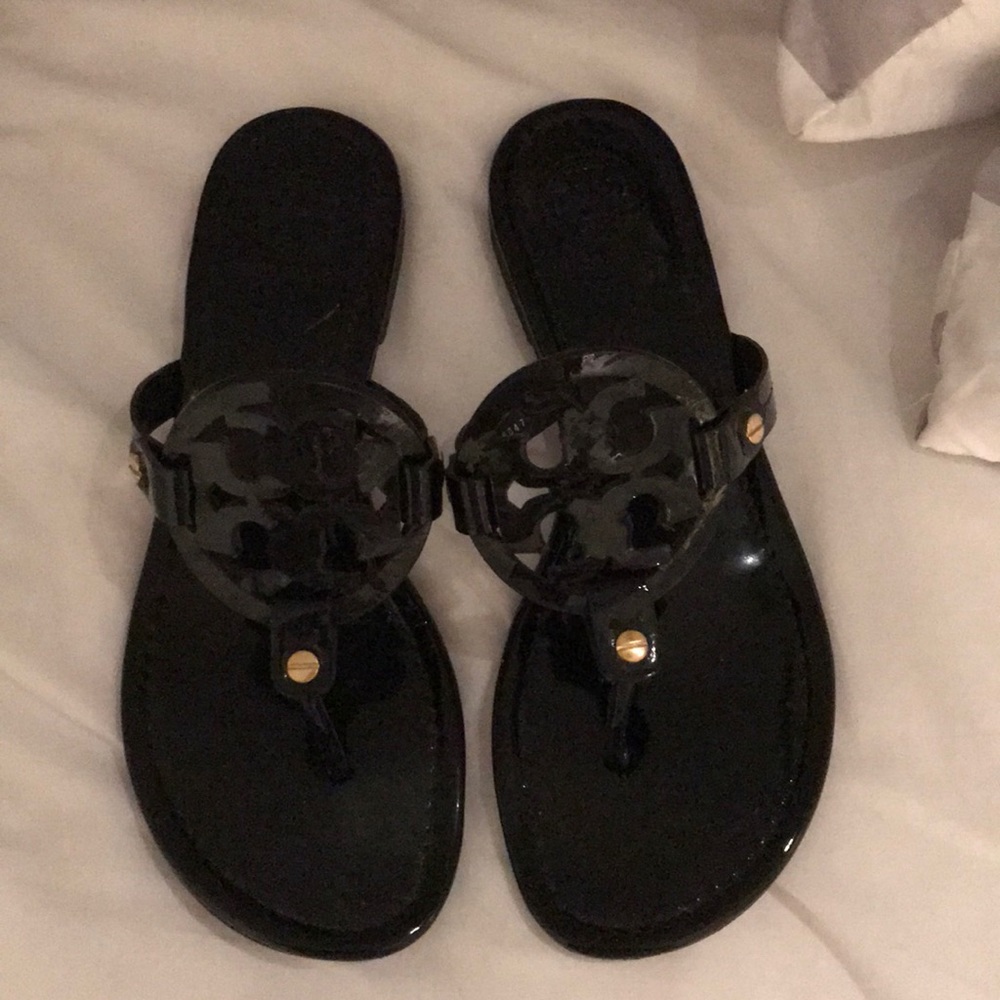 Tory Burch Miller sandal black patent